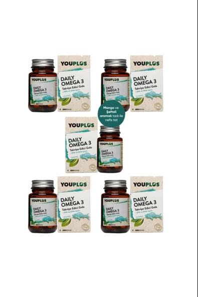 Youplus Omega 3 1000 Mg 30 Kapsül 5 Adet ürün görseli