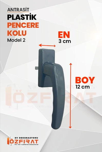 Pimapen PVC Pencere Kolu – Plastik – Antrasit – Model 2 – (10 Adet) - Resim 2