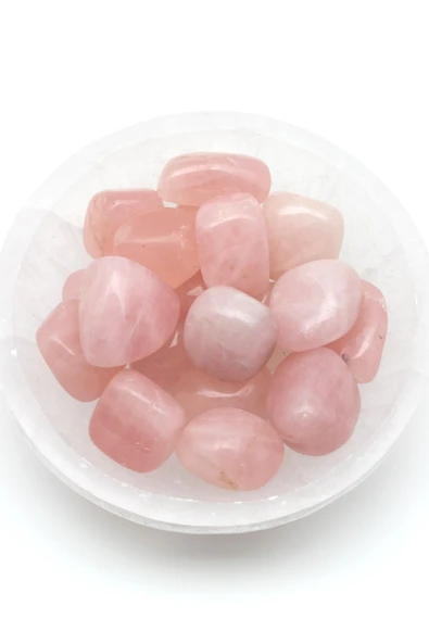 Pembe Kuvars Doğal Taş Tamburlanmış Parça - Tımbıl - TMB-0188 ürün görseli 1