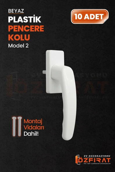 Pimapen PVC Pencere Kolu – Plastik – Beyaz – Model 2 – (10 Adet) ürün görseli 1