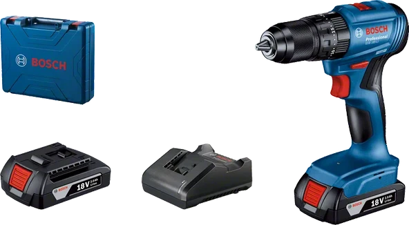 Bosch Professional GSB 185-LI 2 x 2.0Ah Çift Akülü Darbeli Matkap - 06019K3100 ürün görseli 1