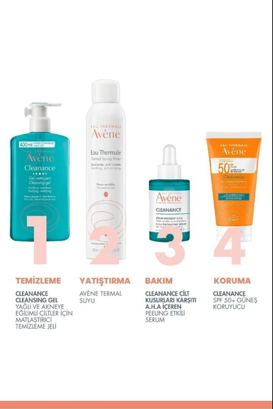 Avene Cleanance Yağlı ve Akneye Eğilimli Ciltler için Matlaştırıcı Etkili Temizleme Jeli 400 ml 2 Adet - Resim 6