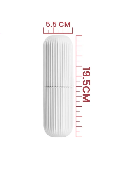 Beyaz - Seyahat Tipi Diş Fırçası, Makyaj Malzemesi Saklama Kabı, Çok Amaçlı Aksesuar Organizeri - Resim 7