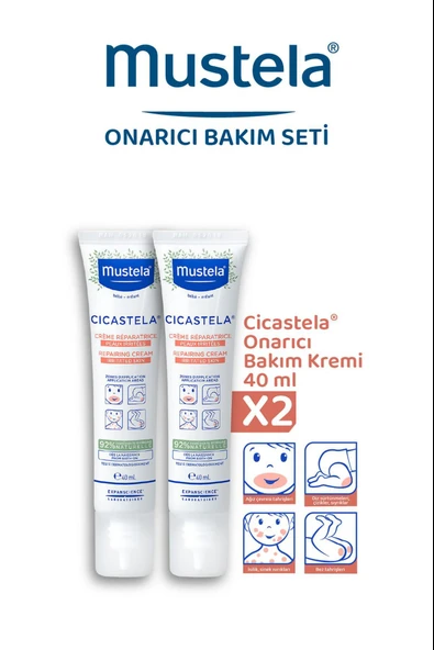 Mustela Cicastela Onarıcı Bebek Bakım Kremi 40 ml 2 Adet ürün görseli