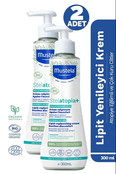 Mustela Stelatopia Cilt Bariyeri Yenileyici - Rahatlatıcı Krem 300ml 2 Adet ürün görseli