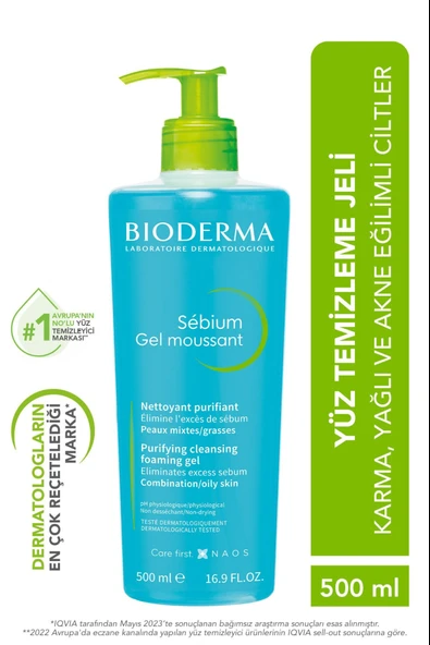 Bioderma Sebium Foaming Gel 500 ml & Photoderm AKN Mat Güneş Kremi 150ml - Resim 2
