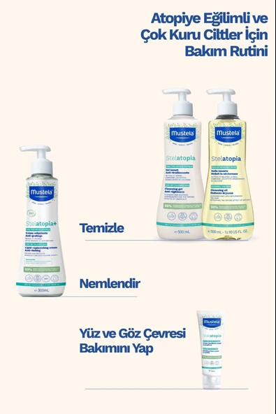 Mustela Stelatopia Cilt Bariyeri Yenileyici - Rahatlatıcı Krem 300ml 2 Adet - Resim 8
