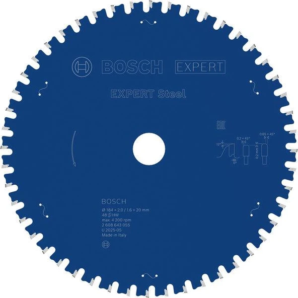 EXP Steel Daire Testere Bıçağı 184*20 MM 48D - Resim 2