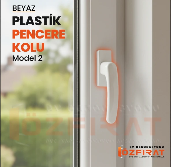 Pimapen PVC Pencere Kolu – Plastik – Beyaz – Model 2 – (2 Adet) - Resim 4