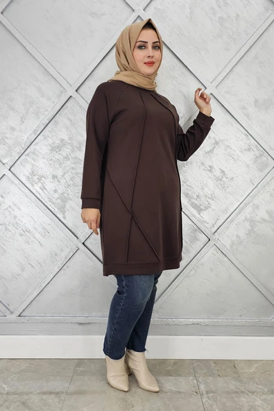 KADIN NERVÜR DİKİM TESETTÜR TUNİK - Resim 6