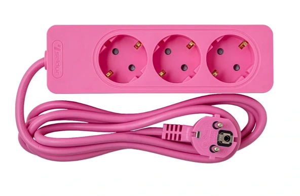 3 LÜ 2 METRE Grup Priz SELDUR pembe G3TD21P ürün görseli 1