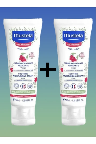 Mustela Çok Hassas Ciltler İçin Nemlendirici Yüz Kremi 40 ml 2 Adet ürün görseli