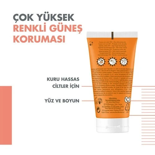 Avene Solaire SPF 50+ Renkli Güneş Kremi 50 ml - Resim 10