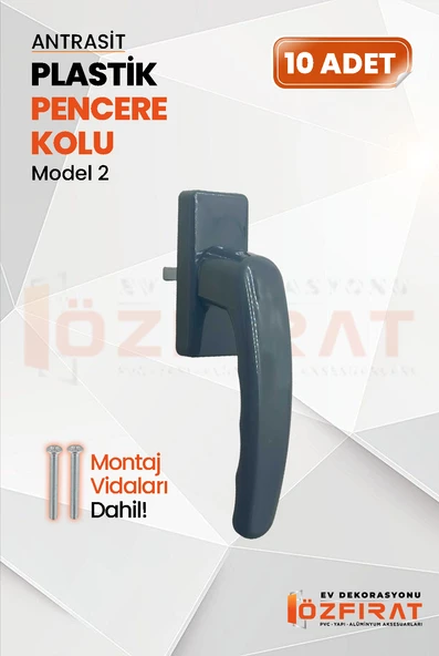 Pimapen PVC Pencere Kolu – Plastik – Antrasit – Model 2 – (10 Adet) ürün görseli 1