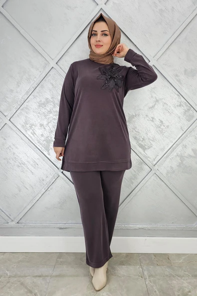 KADIN DİKME DETAYLI TESETTÜR TAKIM - Resim 3