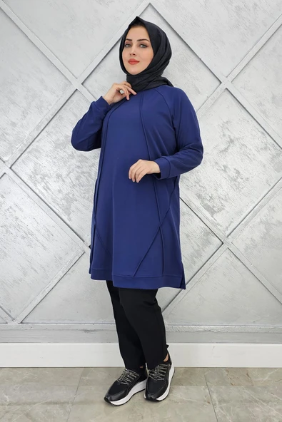 KADIN NERVÜR DİKİM TESETTÜR TUNİK - Resim 4