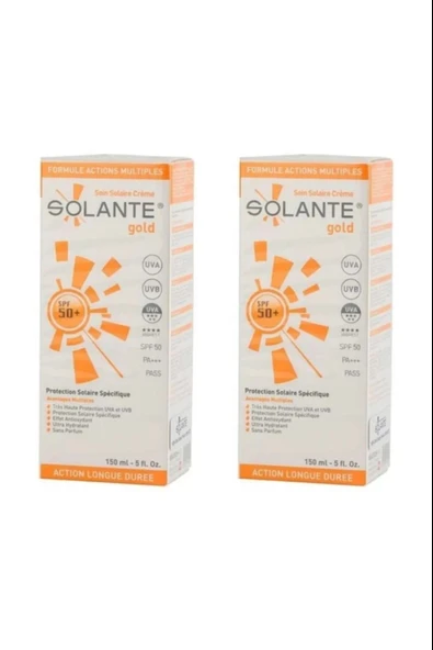 Solante Gold Spf50+ Güneş Koruyucu Losyon 150ml 2 Adet ürün görseli