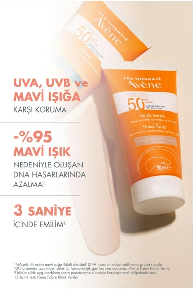 Avene Tinted Fluid Güneş Koruyucu Spf 50 50 Ml 2 Adet - Resim 2