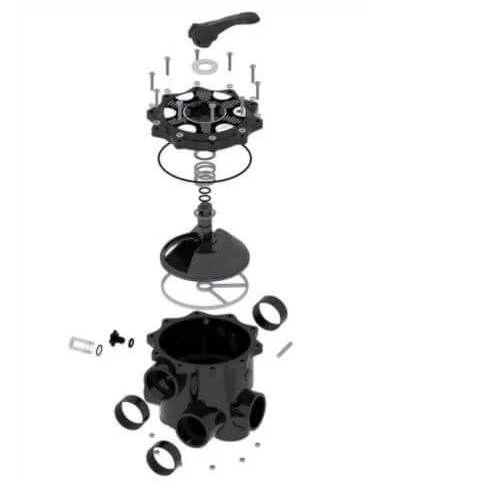 Gemaş Çok Yollu Vana Ø 50 mm (1,5 inç) Yandan Yapıştırma Çıkışlı-6 Way Valves-ToptancıyızBiz - Resim 2