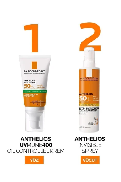 La Roche Posay Anthelios Spf 50+ Yağlı Ciltler için Yüksek Korumalı Yüz Güneş Kremi 50 ml 2 Adet - Resim 8