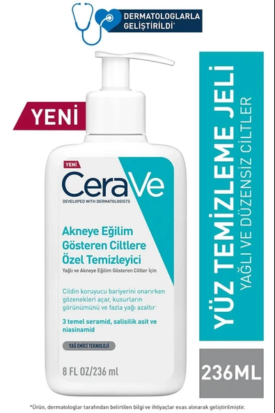 CeraVe Yağlı Ve Düzensiz Ciltler Için Yüz Temizleme Jeli 236 Ml ürün görseli