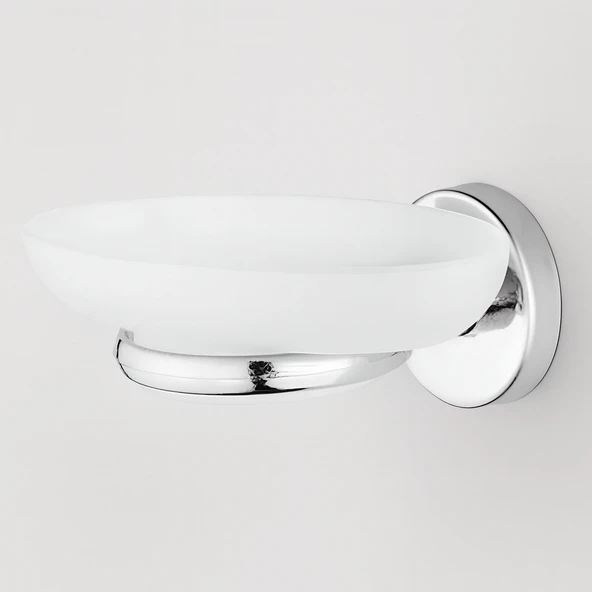 Vidalı Sabunluk Banyo Tuvalet Mutfak İçin Krom Duvar Tipi  Şık Metal Dayanıklı Tasarım Aksesuar - Resim 5