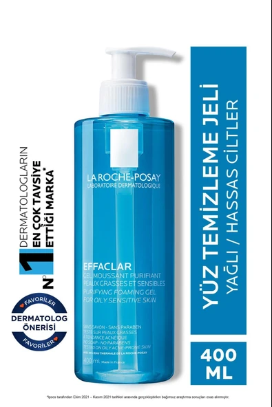 La Roche Posay Effaclar Temizleme Jeli 400ml Yağlı ve Akneye Eğilim Gösteren Ciltler ürün görseli
