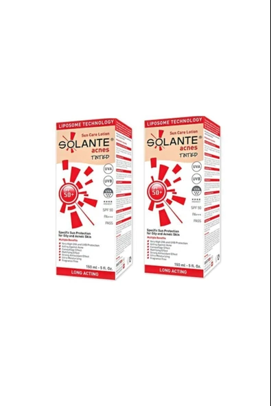 Solante Acnes Tinted Spf50 150 ml 2 Adet ürün görseli