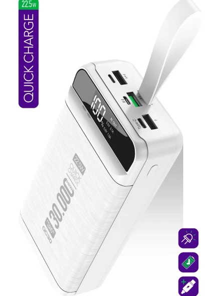 Powerway Pd 22.5W 30.000 Mah 3.0 Hızlı Şarj (Gerçek 30.000 Mah ) QC30 Powerbank - Resim 2