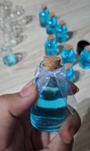 Pratikbox Mini Fiyonk / Tül 1cm'lik / Hediyelik / Süsleme / Mavi Renk / 50 Adet / - Resim 3