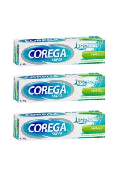 Corega Süper Protez Yapıştırıcı Naneli Krem 40 gr 3 Adet - Resim 2