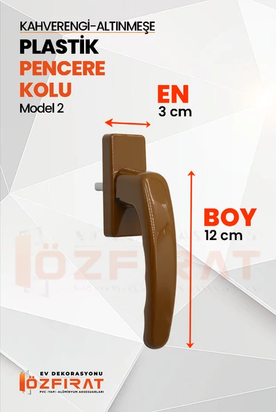 Pimapen PVC Pencere Kolu – Plastik – Altınmeşe/Kahverengi – Model 2 – (5 Adet) - Resim 2