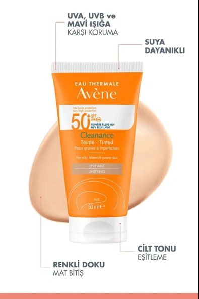 Avene Cleanance Tinted Unifying Spf50+ 50 ml 2 Adet - Resim 3