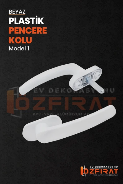Pimapen PVC Pencere Kolu – Plastik – Beyaz – Model 1 – (5 Adet) - Resim 4