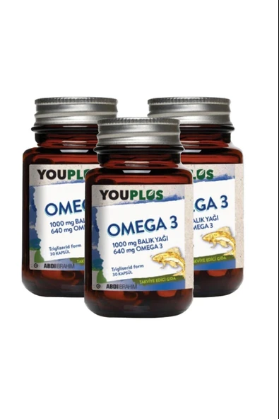 Youplus Omega 3 1000 Mg 30 Kapsül 3 Adet ürün görseli