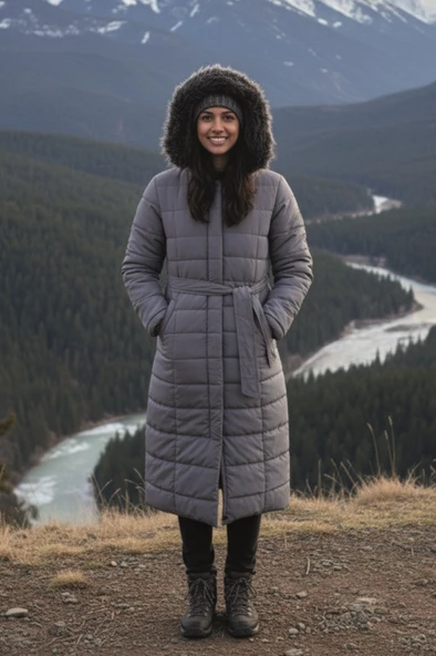 Günlük Kışlık Tam Boy Şişme Kadın Tesettür Mont ürün görseli