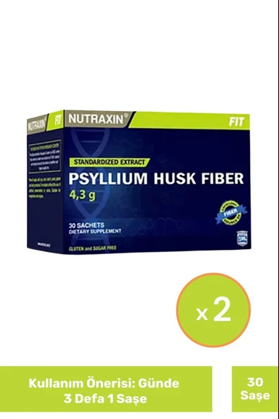 Nutraxin Psyllium Husk Fiber 4 g x 30 Saşe 2 Adet ürün görseli
