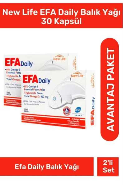 New Life EFA Daily 30 Kapsül 2 Adet ürün görseli