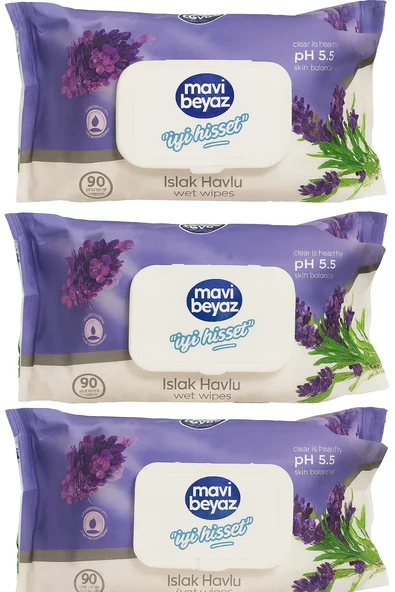 "Mavi Beyaz Lavanta 90 Yaprak Islak Mendil" araması (3 ürün) ürün görseli 1