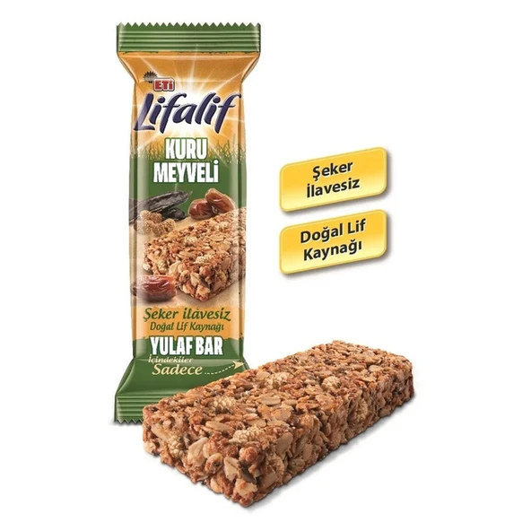 Eti Lifalif Kuru Meyveli Yulaf Bar 35 Gr ürün görseli
