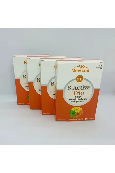 New Life B Active Trio Dil Altı 30 Tablet 4 Adet - Resim 2