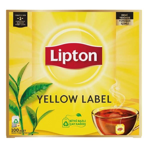 Lipton Yellow Label Süzen Bardak Poşet Çay 100'lü ürün görseli 1