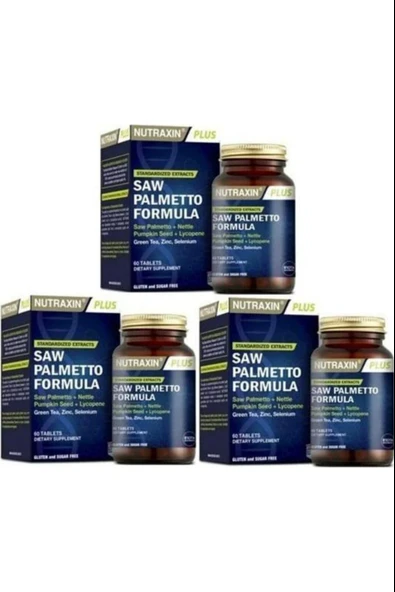 Nutraxin Saw Palmetto Formula 60 Tablet 3 Adet ürün görseli