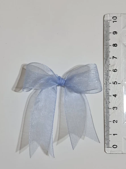 Pratikbox Fiyonk / Tül 2cm'lik / Hediyelik / Süsleme / MAVİ Renk / 50 Adet - Resim 2