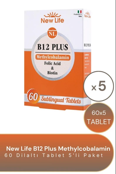 New Life B12 Plus 60 Tablet 5 Adet ürün görseli