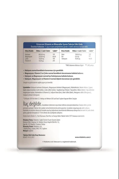 Osteocare 90 Tablet 3 Adet - Resim 2