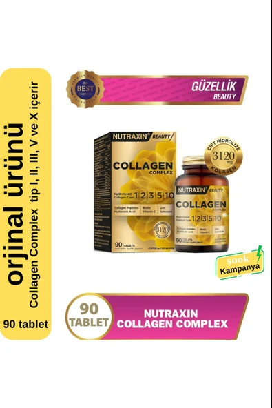 Nutraxin Collagen Beauty Complex 90 Tablet 3 Adet - Resim 4