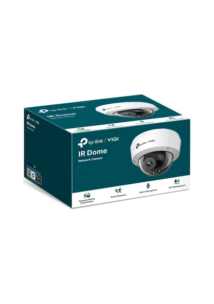TP-LINK VIGI C240I(4MM) 4MP IR DOME NETWORK KAMERA / 30fps-H.265+/Dahili Mikrofon/Hareket Algılama - Resim 3