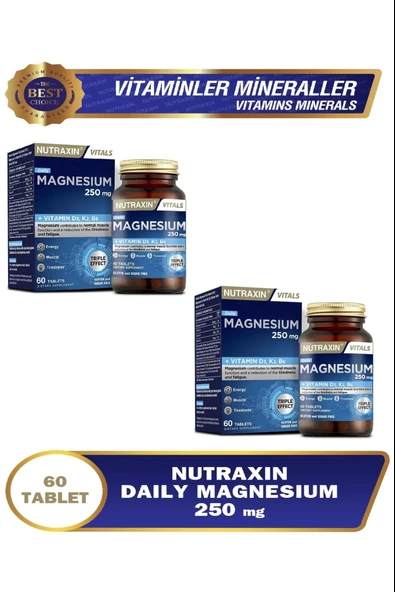 Nutraxin Magnesium Daily 60 Tablet 2 Adet ürün görseli