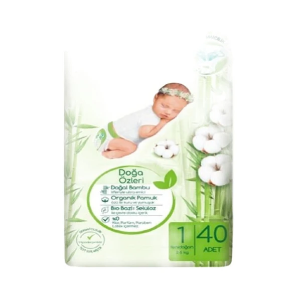 Bebem Natural Bebek Bezi 1 Beden Yenidoğan 40'lı ürün görseli